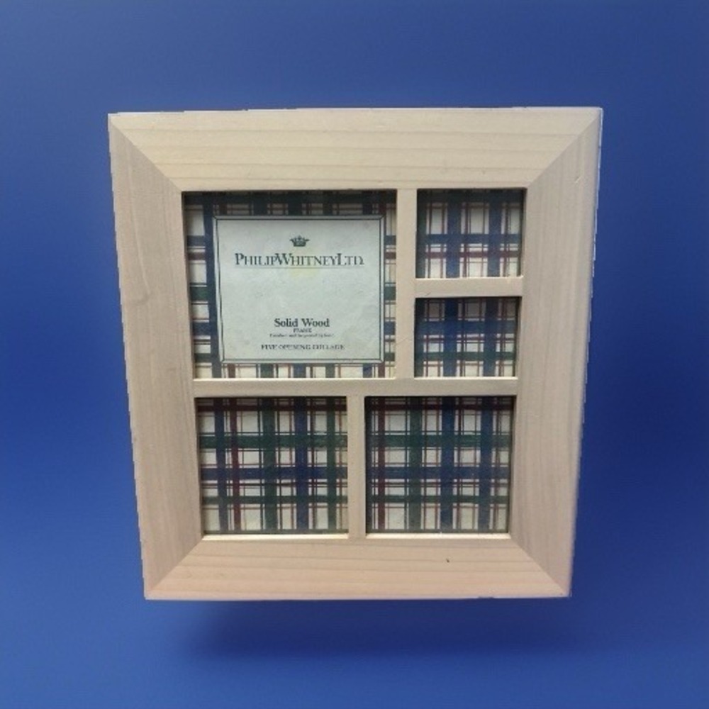 Philip Whitney Ltd Wood Picture Frame 9.5 x 10 Solid Wood 5 Opening Collage